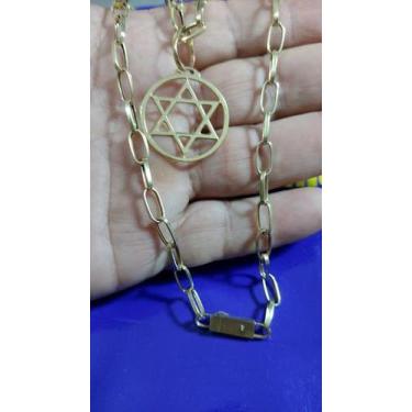 Imagem de Pingente Estrela de Davi Ouro 18 kilates Peso 4 Gramas 35 mm Maciço - 