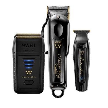 Imagem de Kit Máquina de Cortar Cabelo Magic Clip Black + Barbeador Shaver Vanis