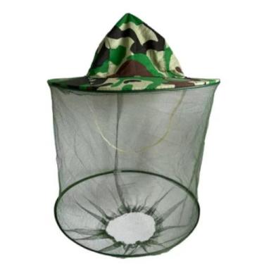Imagem de Chapéu mosquiteiro camuflado KIT 10UN - Tela anti-insetos - SR APICULT