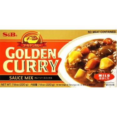 Imagem de Tempero golden curry amakuchi picante suave fraco s&b - 220g