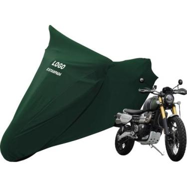 Imagem de Capa De Tecido Para Moto Triumph Scrambler Street Twin - Mz, Verde