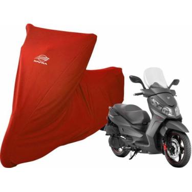 Imagem de Capa De Cobrir Moto DafraCitycom S 300 De Tecido Lycra - Mz, Vermelha