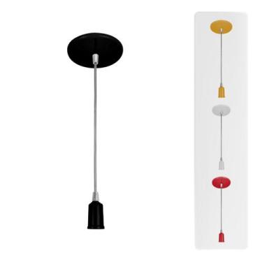 Imagem de Luminária Pendente Fio Simples Lustre Retrô Cozinha Sala E27 - Turossi