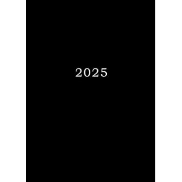 Imagem de 2025: Agenda Settimanale Con Orari 5:00-23:00 | Vista Verticale | 1 Settimana Su 2 Pagine | 12 Mesi Planner Intempo| Formato A4 | Diario Caledario Appuntamenti Agenda Giornaliera | Nero