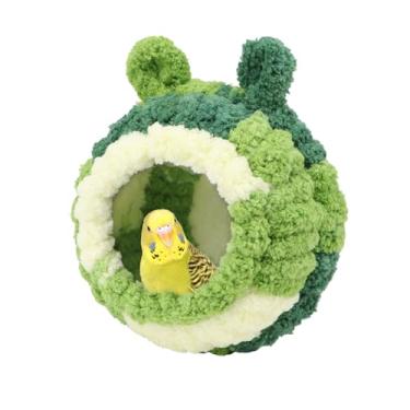 Imagem de Wontee Cama de ninho de pássaro, casa de reprodução, inverno quente, cabana aconchegante para periquitos, periquitos, calopsitas, pombinhos, canários (verde)
