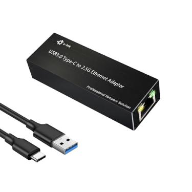 Imagem de Throncom Adaptador de rede USB 3.0 para 2,5 Gb Gigabits Ethernet NIC, 10/100/1000M/2,5Gbps tipo-C para RJ45 LAN placa de rede de laptop compatível com Windows Server/Windows/Linux