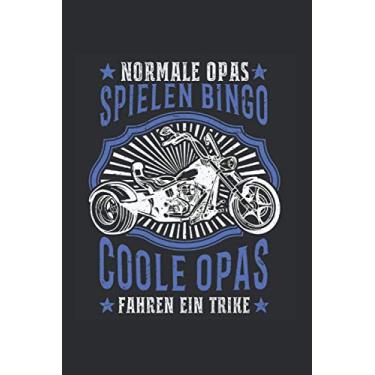 Imagem de Trike Notizbuch: Trike Triker Rentner Biker Trikefahrer Alter Mann / 6x9 Zoll / 120 gepunktete Seiten Seiten