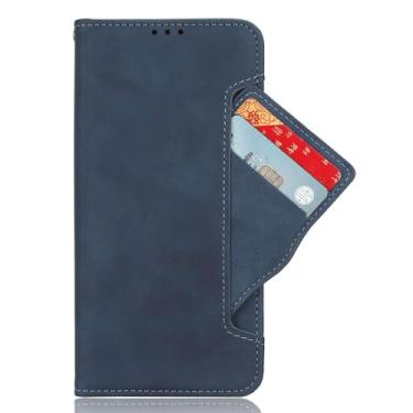 Imagem de Capas Compatível com MOTO G34 5G,Design de pé Leather Flip Case com slots de cartão de carteira.Capas para MOTO G34 5G-Blue