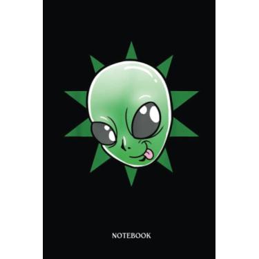 Imagem de Alien Notebook: Cute Alien Head Kawaii Anímal | Alien Journal, Lined Journal Ufo, Ufo Journal, Lined Journal Alien, Size 6 X 9", 120 Pages.