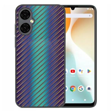 Imagem de Ranyi Capa para celular BLU G64 G1010WW, BLU G64, estampa ondulada gradiente colorida, fina, flexível, de TPU (poliuretano termoplástico) flexível com absorção de choque para BLU G64 G1010WW (2024 6,8