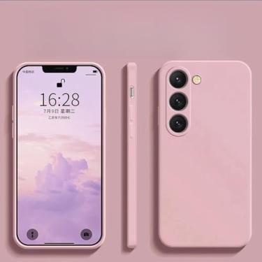 Imagem de Para S24 S23 S22 Ultra Plus Capa de silicone líquido para Samsung Galaxy S24 S23 S22 S 23 Ultra Plus S24Ultra Capa de telefone, rosa, para Galaxy S23 Ultra