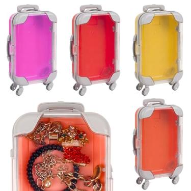 Imagem de SHIDOW Mini caixas de lembrancinhas, mini caixa de plástico para doces, caixa de doces de plástico, colar de roupas, anel de joias, caixa de doces para decoração de festa de casamento (4 peças,