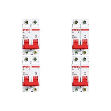 Imagem de Kit C/4 - Disjuntor Steck Din Bipolar 25A Sd62 3Ka