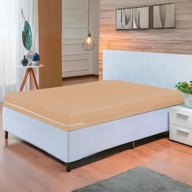 Imagem de Capa para Colchão Casal Queen Malha Gel C/ Zíper - Malucasim, Bege