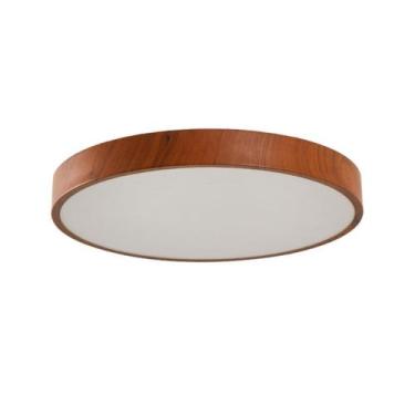 Imagem de Plafon Moderno Sobrepor Oris 40cm Led 3000k Imbuia Nordecor