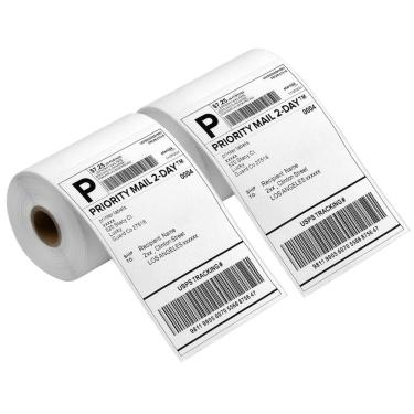 Imagem de Etiquetas térmicas LuckyGuard 4x6 500 Etiquetas de remessa 2 rolos