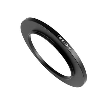 Imagem de JOYTOLIN Adaptador de anel de metal de 52-72 mm compatível com câmeras mirrorless DSLR Lens, conversor de rosca de filtro UV CPL ND, preto