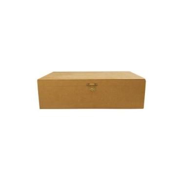 Imagem de Caixa Retangular para Vinho Divisória, Dobradiça e Fecho Kit 20 Unidad