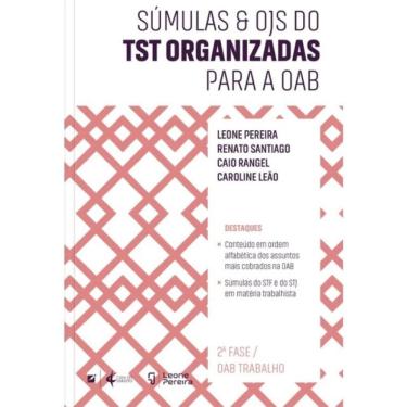 Imagem de Súmulas E Ojs Do Tst Organizadas Para A Oab