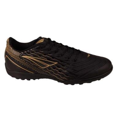 Imagem de Chuteira Masculina Penalty Garra Society Y2, Preto, Dourado, 41