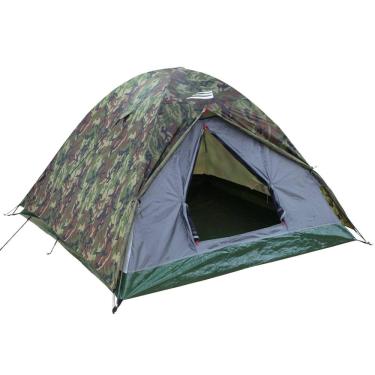 Imagem de NTK, Barraca para acampamento leve Modelo Selvas com capacidade para 3 pessoas. Coluna d’água de 600mm. Modelo Iglu com sobreteto completo. Verde e marrom