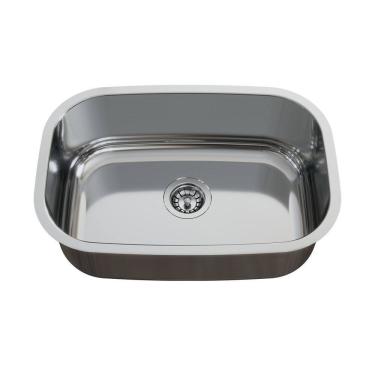 Imagem de Cuba para Pia de Cozinha em Aço Inox N1 46x30x17cm Alto Brilho com Válvula GhelPlus Inox