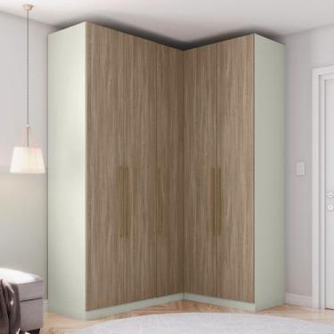Imagem de Guarda-Roupa Solteiro Modulado Seletto 5 Portas 3 Gavetas Me28 Areia/J