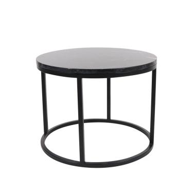 Imagem de Mesa de Centro Nápoles - Tampo Redondo 60cm - Mármore Nero Marquina