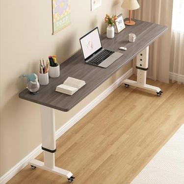 Imagem de Mesa de cama, mesa sobreposta com rodas de 360°, mesa móvel, mesa sobre a cama com perna de metal resistente, mesa de computador de jantar, para sala de estar, quarto, hospital