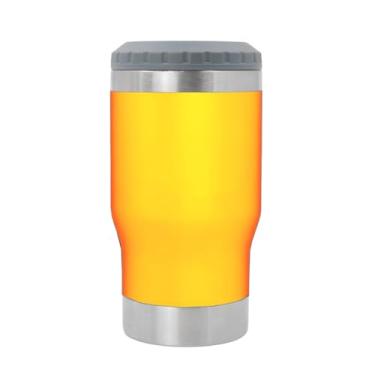 Imagem de Copo Térmico Multifuncional, 420ml, Porta Lata e Long Neck, Aço Inoxidável, Laranja