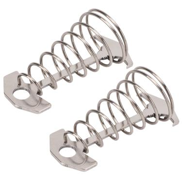 Imagem de Tenda corda de vento apertador fivela mola fivela tie a âncora ganchos de tenda de alumínio aço inoxidável para camping ao ar livre Use 2pcs