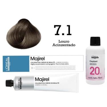 Imagem de Coloração Majirel 7.1 Louro Acinzentado + Emulsão Oxi 20 Vol. 75ml  L'