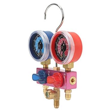 Imagem de Conjunto de Manômetro de Diagnóstico Com Botão de Metal, Ferramenta de Condicionamento G1/4 para Refrigerador R22 R32 R410a, Kit de Manômetro para Reparo de Linha Ac