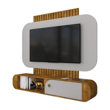 Imagem de Painel Suspenso Jurere Sala Tv até 55 Polegadas 1 Porta Naturale/off White