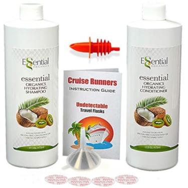 Imagem de Cruise Runners Frascos de xampu falsos corredores de rum para garrafa de álcool escondida de cruzeiro, recipientes de bebidas alcoólicas contrabandista RV acessórios 59-590 g