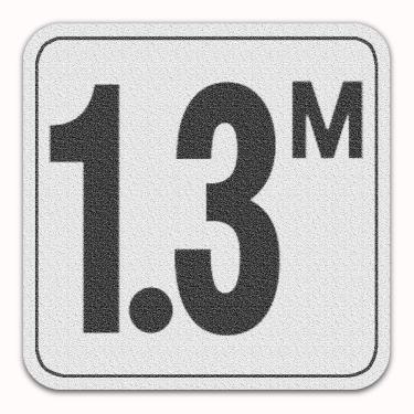 Imagem de Adesivo de vinil de azulejo personalizado aquático 3M para nadar na piscina com marcador de profundidade de 1,3 m, fonte de 4 polegadas