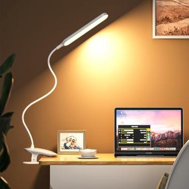 Imagem de NYBFPCT Luminária de Mesa, Luminária de Mesa 1500Mah, Luminária de Leitura Regulável com Braçadeira E Porta de Carregamento Tipo C, Luminária de Mesa para Escritório Em Casa, Leitura, Trabalho, Estudo
