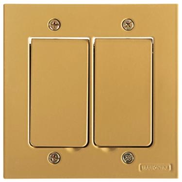 Imagem de Tampa 2 Postos 4x4 Para Piso Tramontina Modular Dourada