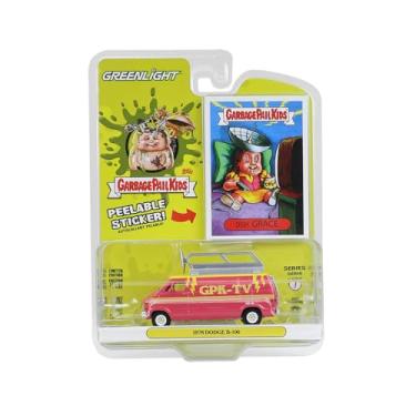 Imagem de Greenlight Collectibles 54110-D 1:64 Scale Garbage Pail Series 7 - Dish Grace - 1976 Dodge B-100 with Roof Mounted Satellite Dish