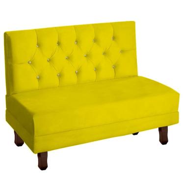 Imagem de Canto Italy Confortável Para Apartamento Cozinha E Restaurantes Veludo Cor Amarelo