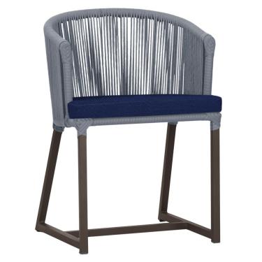 Imagem de Cadeira De Jantar Noronha Alumínio Marrom E10 Trama Original Prata