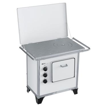 Imagem de Fogão A Gás Modelo A Lenha Gabine Branco Para Apartamento E Casa Clarice