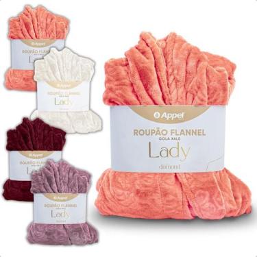 Imagem de Roupão Flannel Feminino Lady Microfibra Aveludado Manga Longa - Appel,