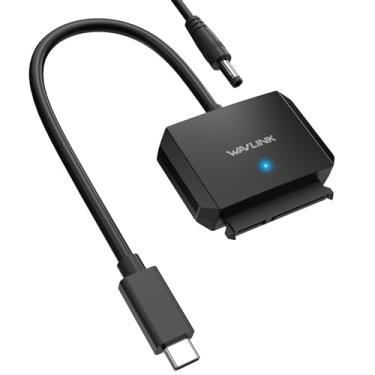 Imagem de WAVLINK Cabo de disco rígido SATA para USB tipo C, cabo USB C para Sata de 5 Gbps compatível com UASP, disco rígido externo SATA I/II/III conector SSD/HDD de 2,5 polegadas e HDD de 3,5 polegadas até