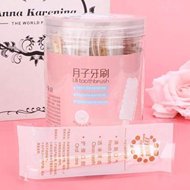 Imagem de Fydun 30pcs Mini Descartáveis, 30pcs Bambu Alça a Escova de Dentes de Gaze de Maternidade Sem Pasta de Dente Necessária Escovas de Manuais para Mulheres Grávidas Crianças Portáteis de Cuidados Bucais, Envelhecidos, Maternidade, (Sabor de limão)