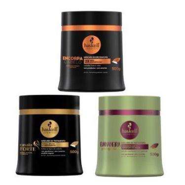 Imagem de Kit Haskell Cronograma Cavalo Encorpa Bananeira 500