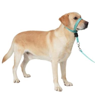 Imagem de BARKLESS Coleira de cabeça de cachorro, frente única refletiva para cães pequenos, médios e grandes com acolchoamento macio, arnês sem puxar na boca com guia de treinamento, coleira de focinheira