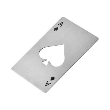 Imagem de Abridor De Latas Em Formato De Pôquer De Aço Inoxidável Tamanho De Car