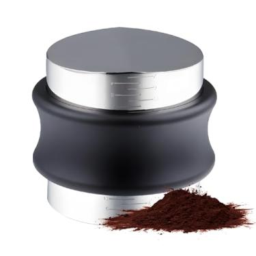 Imagem de Distribuidor de café de 53,3 mm e adulteração 2 em 1 Ferramenta de distribuição de café expresso de altura ajustável Cabeça dupla de cafeteria de aço inoxidável para barra de café (51mm)