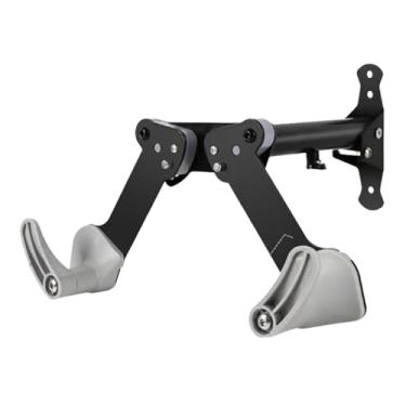 Imagem de YIJU Suporte de bicicleta de parede dobrável ajustável para bicicletas de montanha, suporte para bicicletas com economia de espaço para casa e apartamento, S